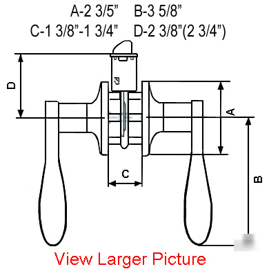 Entrance polished brass lever handle door lock lh