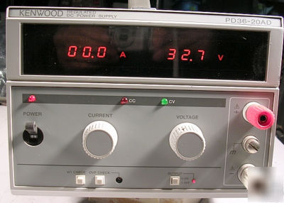 Kenwood regulated dc power supplies PD36-20AD tested