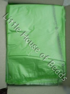 Plastic merchandise retail~50 bags~ lime 8 1/2 X11