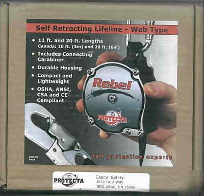 Protecta rebel AD111A self retract lifeline 11' web 
