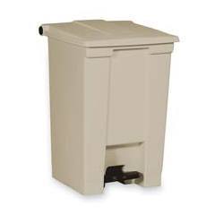 Rubbermaid step on CONTAINER8 GALLON1614X1534X1718BEIG