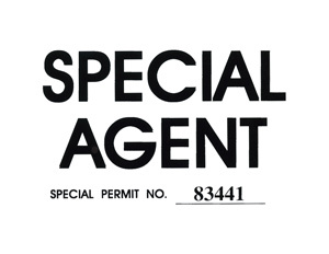 Special agent windshield pass