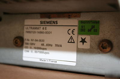 New siemens series 6 gas analyzer - ultramat 6F