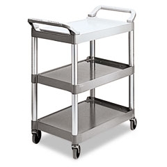 Rubbermaid threeshelf plastic utility cart