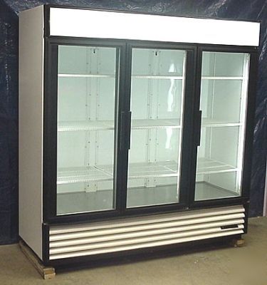 True three glass door cooler merchandiser