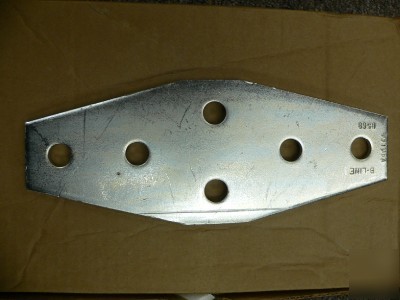 B568 six hole cross gusset plate zinc plated~box(10)