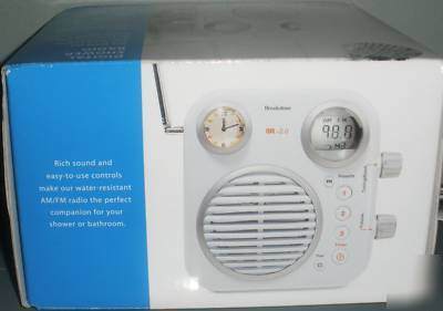 Brookstone water resistant digital shower radio sr V2.0