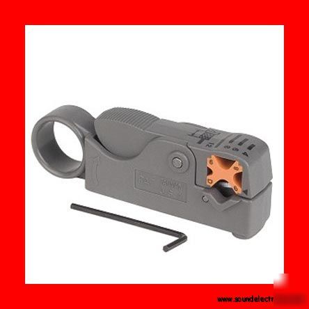 Deluxe coax cable stripper for RG58 RG59 RG62 RG6 RG3C