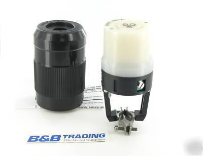 Marinco 3762 50 amp 600V ac 2 pole 3 wire grndg female
