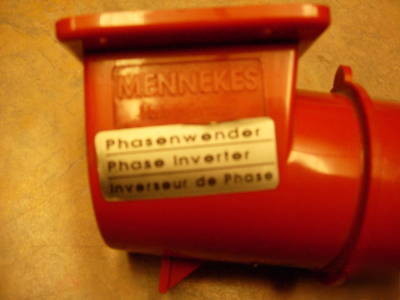 Mennekes 32A plug & receptacle IP44 400V phase inverter