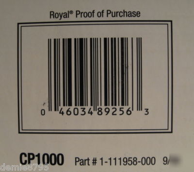 New commercial pro by royal CP1000 upright vacuum 