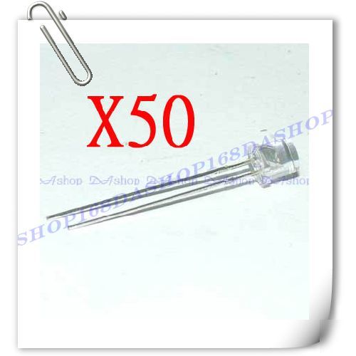 50 pieces 3MM blue ultra bright led light 99-635