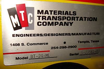 Battery transporter-fork lift,mtc mfg.3000 lb. capacity