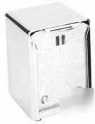 Bright chrome low fold table-top napkin dispenser