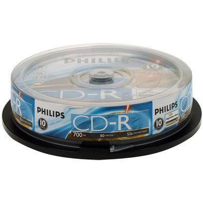 10 philips lightscribe 52X cd-r blank cd discs