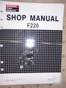 2001 honda F220 power tiller shop manual machine t