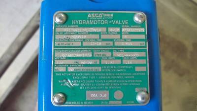 Asco V762KCAV16 hydramotor valve H117AK1112F1F26V16 2.5