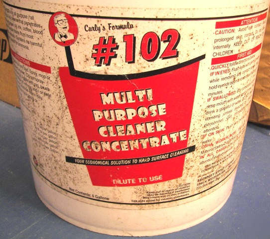 Curly's formula #102 multi purpose cleaner 5 gallon tub