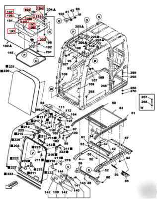 New case CX210B cab roof window and struts cost Â£830.61 