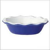 New ceramic azure blue 1-cup pie dish