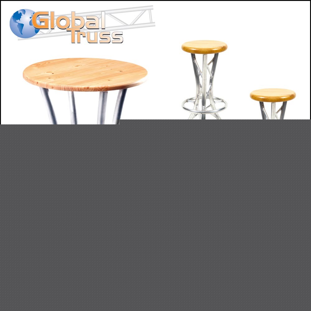 New global truss cocktail table + 3 bar stools unique 