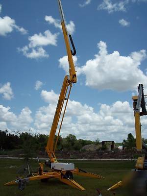 Nifty TM50 towable lift 56' height, 28' outreach, video