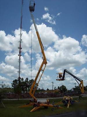 Nifty TM50 towable lift 56' height, 28' outreach, video