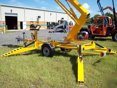 Nifty TM50 towable lift 56' height, 28' outreach, video