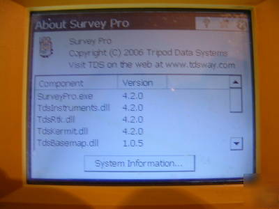 Tds ranger 200C data collector with surveypro gps