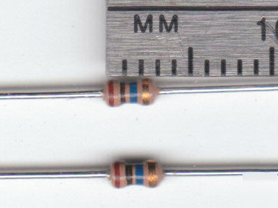 1/8 watt resistors (100 pcs), 20 values available