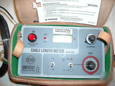 Greenlee unitest 2003 cable length meter