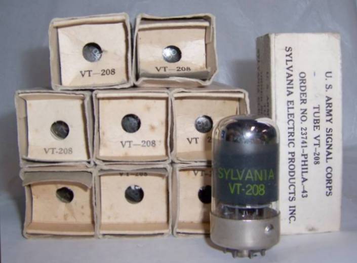 New in box sylvania military 7B8 radio tube - vt-208