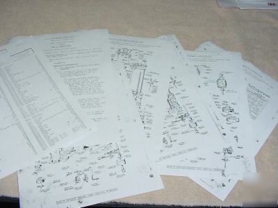 Van norman 3-36 boring bar parts lists 944/900/905/888 