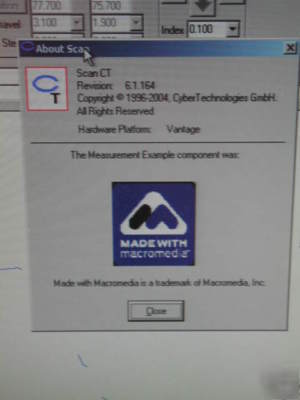 Cyberscan vantage laser non-contact inspection system