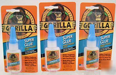Gorilla glue gorilla super glue 3 .53 ounce bottles