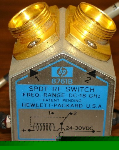 Hp 8761B spdt coxial rf switch, dc 18GHZ, apc-7, OPT444