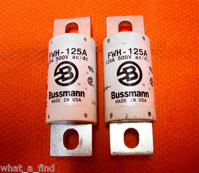 New 2 lot buss fwh-125A 125 semiconductor fuse FWH125A