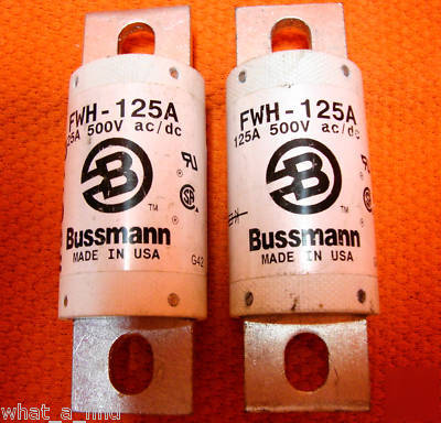 New 2 lot buss fwh-125A 125 semiconductor fuse FWH125A