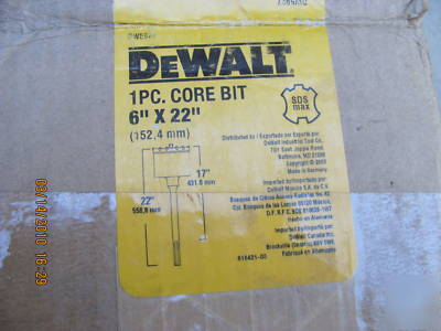 New dewalt core bit 6