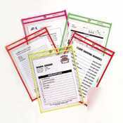 C-line clear neon stitched shop ticket holder |1 box|