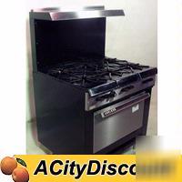 Garland GV286 restaurant 6 eye gas range w/ oven base