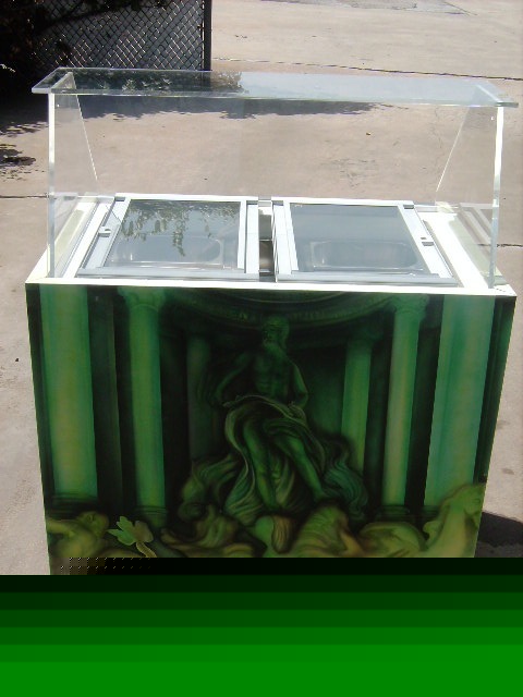 Art painted gelato case