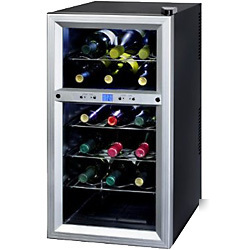 Dual zone 18 bottle wine cooler - chiller - rerigerator