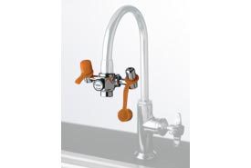 Faucet mount eye and face wash