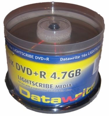 100 datawrite lightscribe blank dvd+r discs dvd 4.7GB