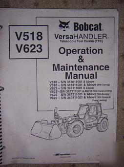 2003 bobcat versahandler V518 V623 forklift manual q