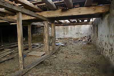 Antique rough sawn white oak mantel, reclaimed lumber