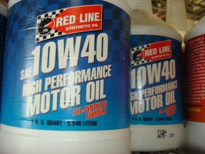 New 2-1 qt red LINE10W40 high performance motor oil 