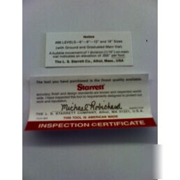 New starrett level 98-12 machinists level 12