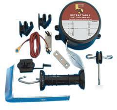 Retractable tape gate kit - 19' - black electric fence